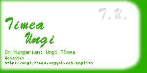 timea ungi business card
